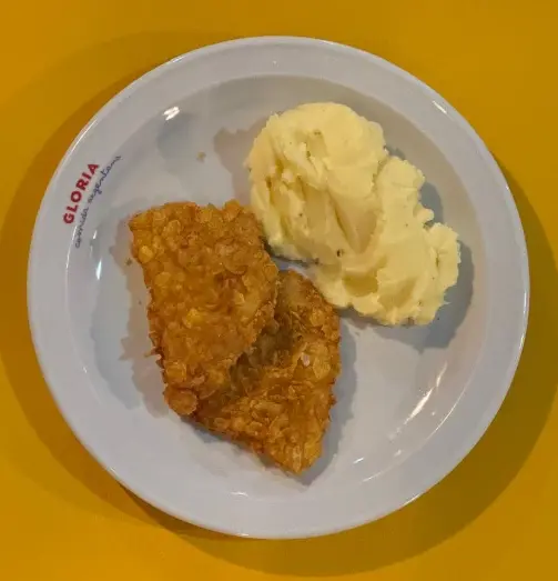 MILANESITA DE POLLO CROCANTE CON PURE