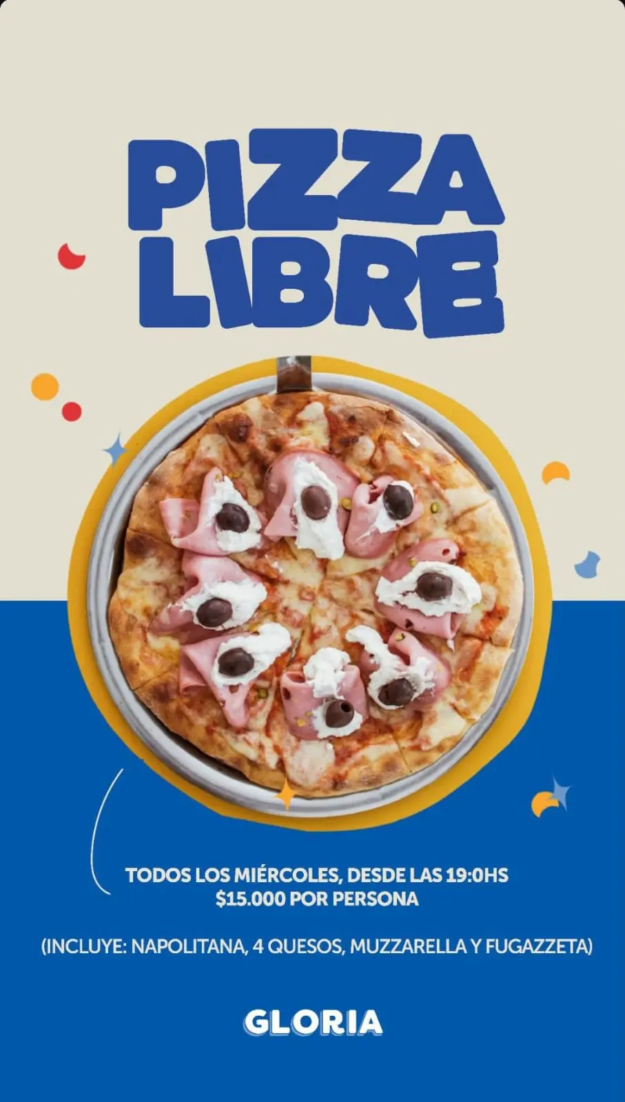 miércoles de pizza libre