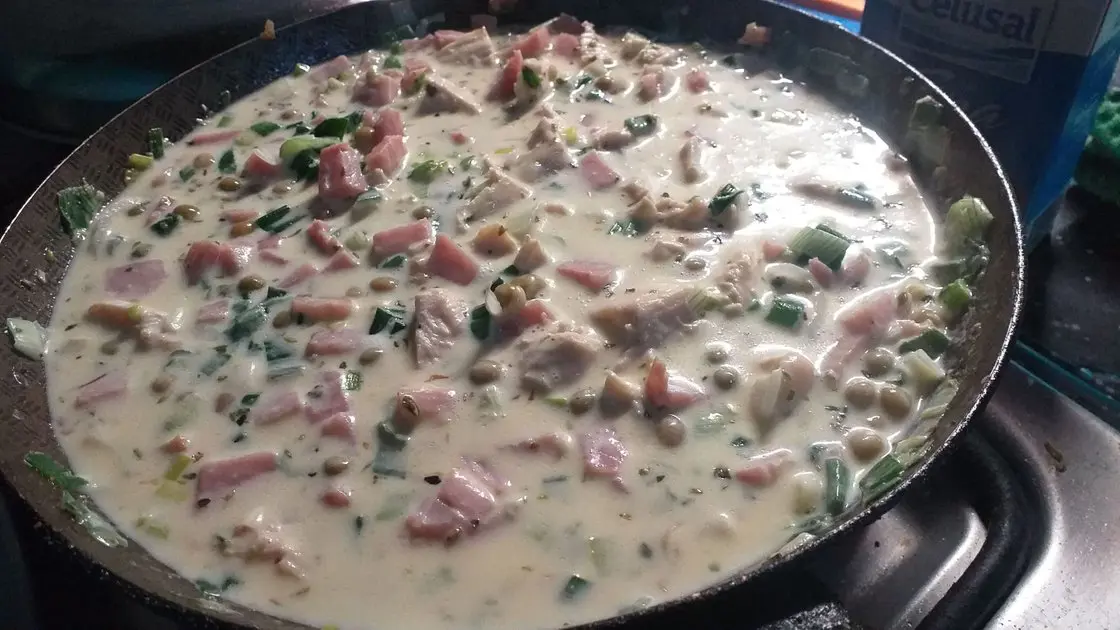 Parisienne (Base de crema, hongos, jamón y pollo)
