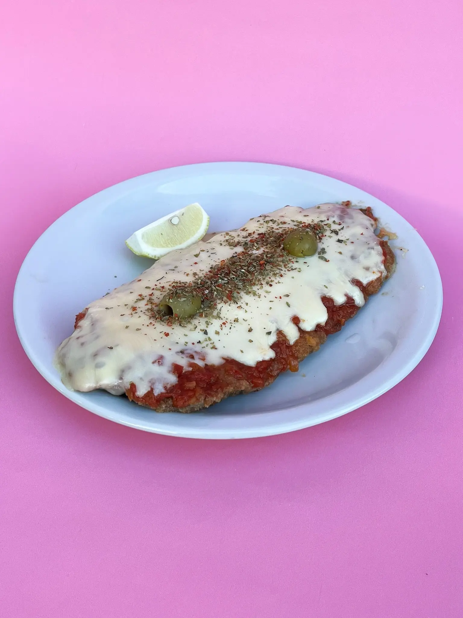 Milanesa de carne a la pizza