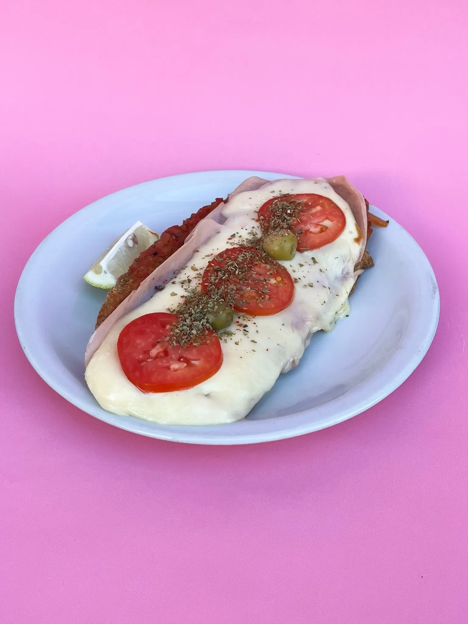 Milanesa de pollo a la napolitana