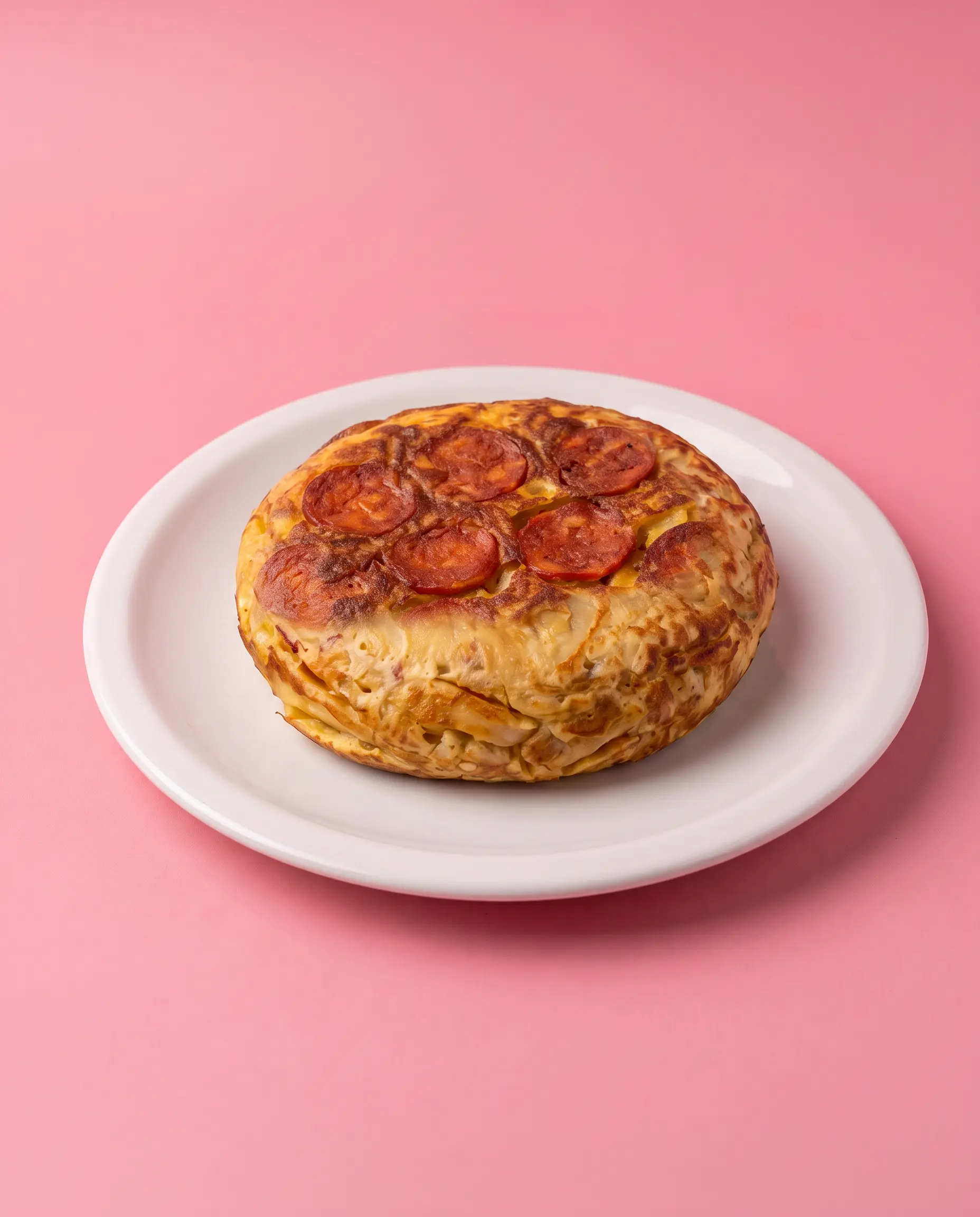 Tortilla de papa con chorizo colorado