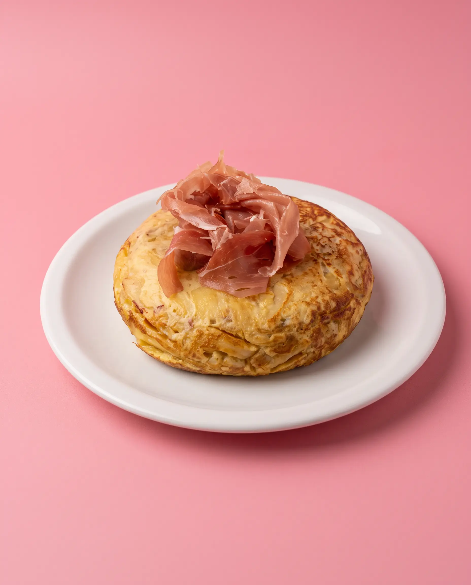 Tortilla con jamón crudo