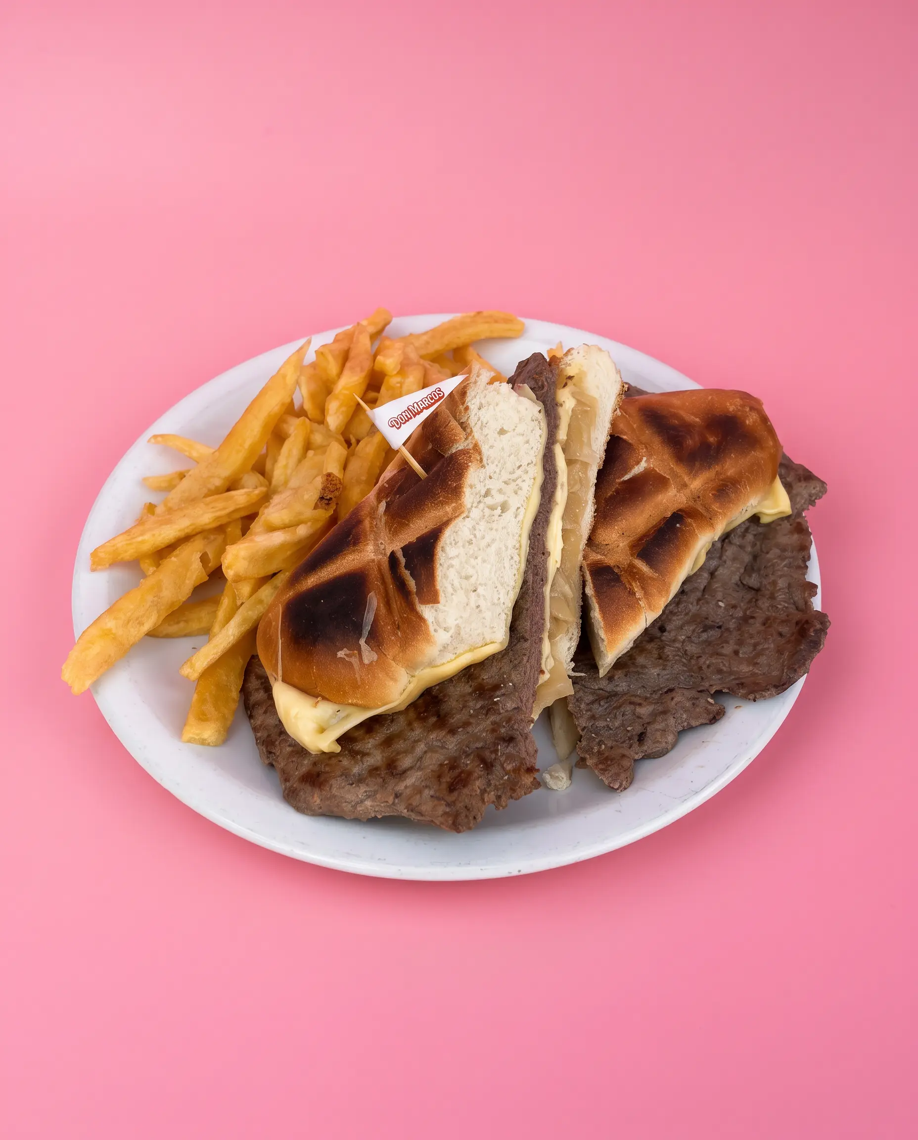 Lomito cebollado al graten