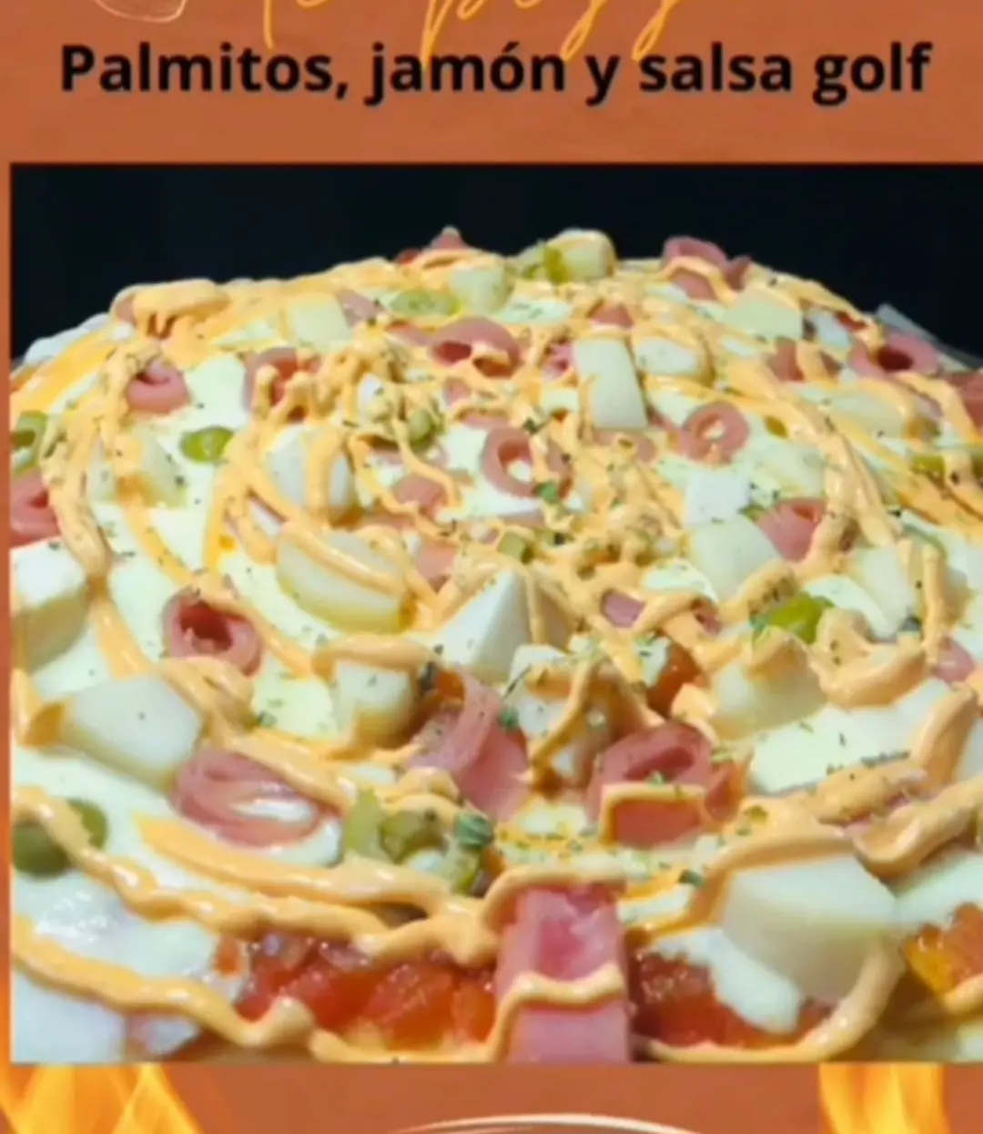 Palmito y salsa golf