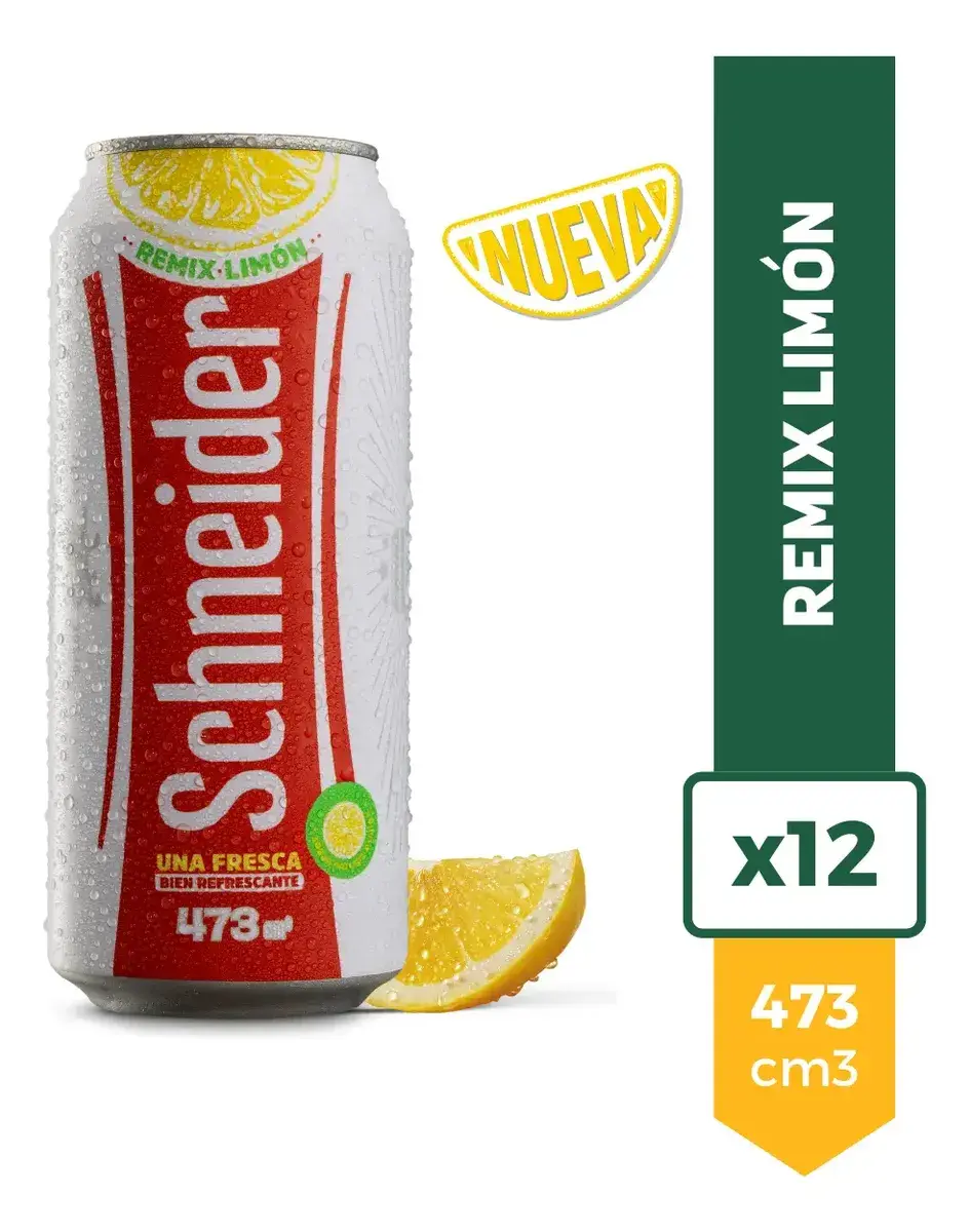 Pack x6 Cerveza Schneider Remix Limón 473ml