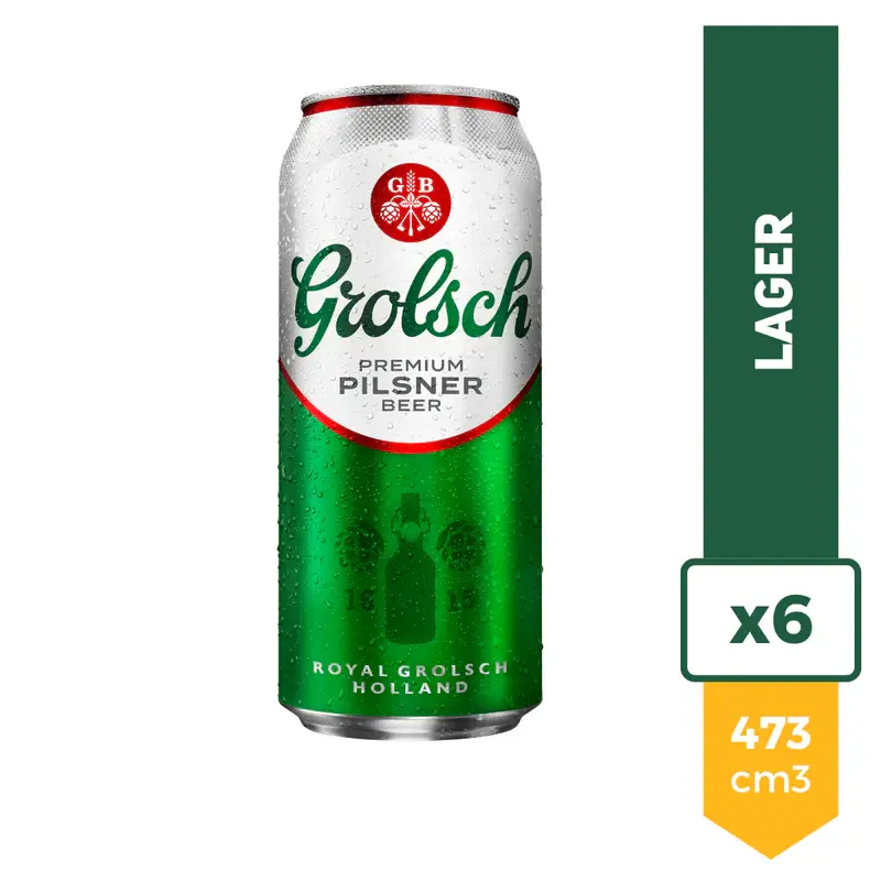 Pack x6 Cerveza Grolsch 473ml
