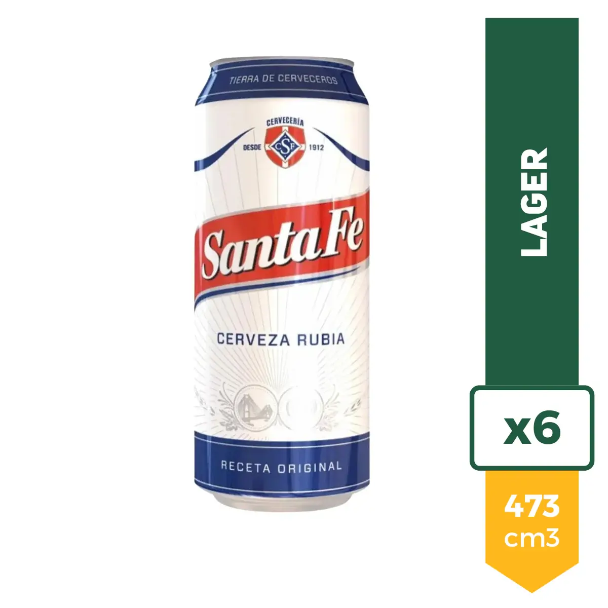 Pack x6 Cerveza Santa Fe 473ml
